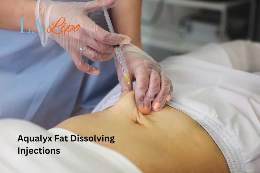 woman having fat dissolving injections Barry in the stomach