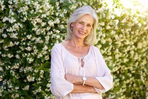 Older woman happy with urinary incontinence treatment Barry