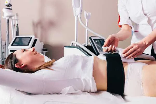 woman having body sculpting to help improve her body image and her mental health Barry