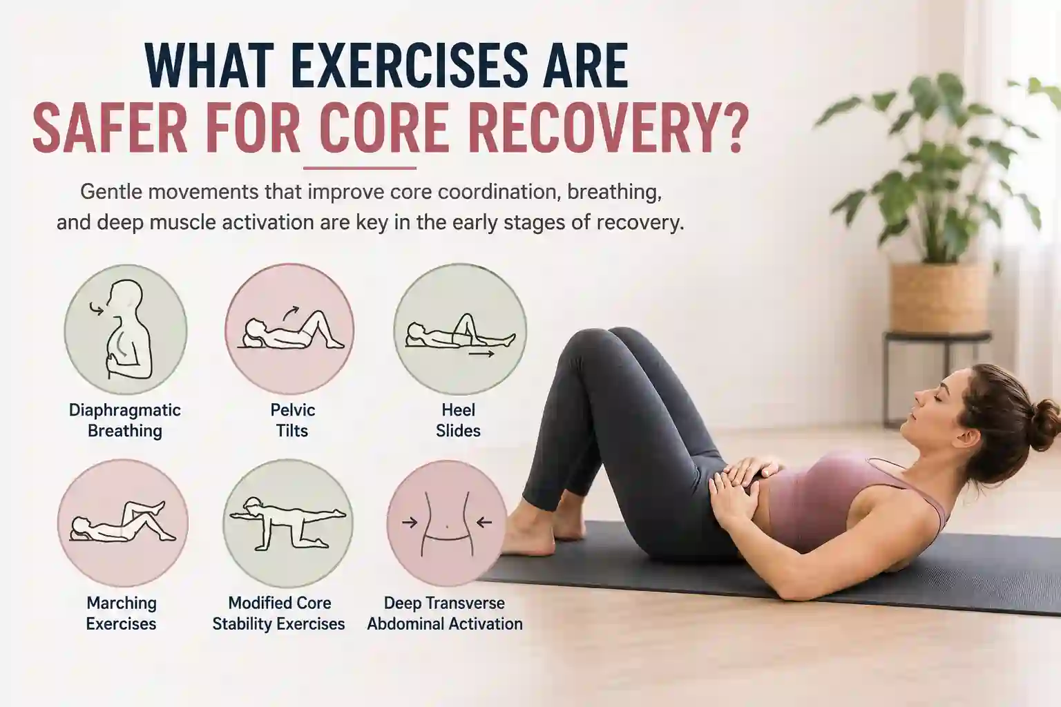 Which exercises may help diastasis recti Barry?